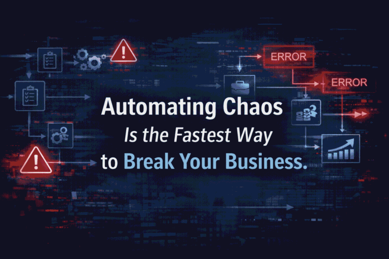 Automating Chaos Is the Fastest Way to Break Your Business