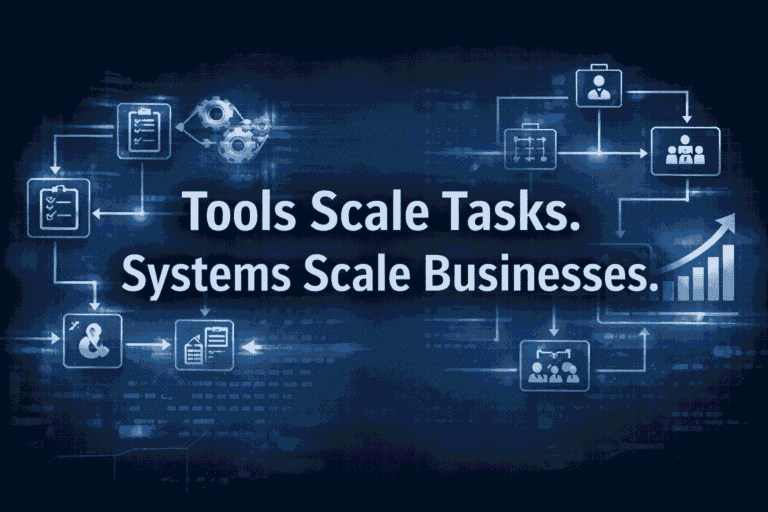 Tools Scale Tasks. Systems Scale Businesses.